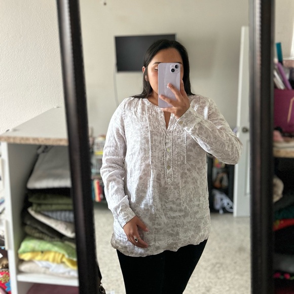 🌸✨ Vintage Top | 100% Linen - Picture 2 of 6